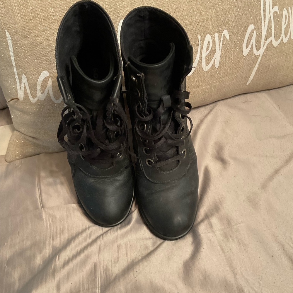 Ladies wedge booties